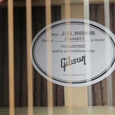 Gibson J-45 Standard Rosewood - Rosewood Burst 2024 w/OHSC (MCRS45RWRB) image 11