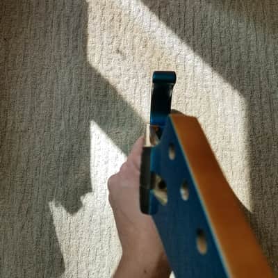 Chandler Super Strat Body And Neck - 80s? 90s? Blue Flame - Similar to Kramer or Jackson image 16