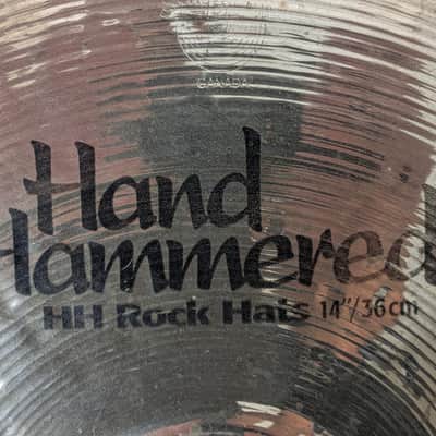 Sabian 14" Hand Hammered Rock Hi-Hat TOP Cymbal 1996 - 1998 - Brilliant image 4