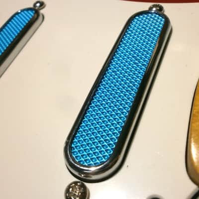 Stratocaster BLUE FOIL Pickups SET Hand Wound Q Foilcaster Custom by Q pickups image 4