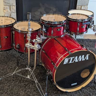 Tama Superstar Hyperdrive 40th Anniversary Limited Oak Edition - Red lacquer image 2