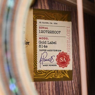 Taylor Gold Label 814e  w/ Torrefied Spruce Top & Honduran Rosewood Back and Sides Acoustic-Electric Guitar 2025 (1207225007) image 13