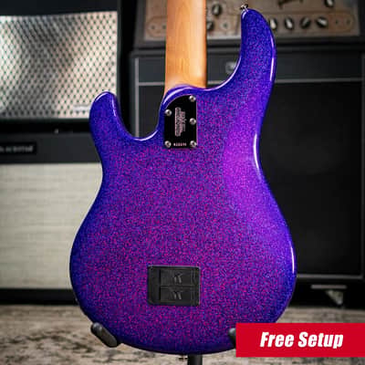 Ernie Ball Music Man StingRay Special 5-String Electric Bass - Violet Sparkle Burst with Hard Bag image 2