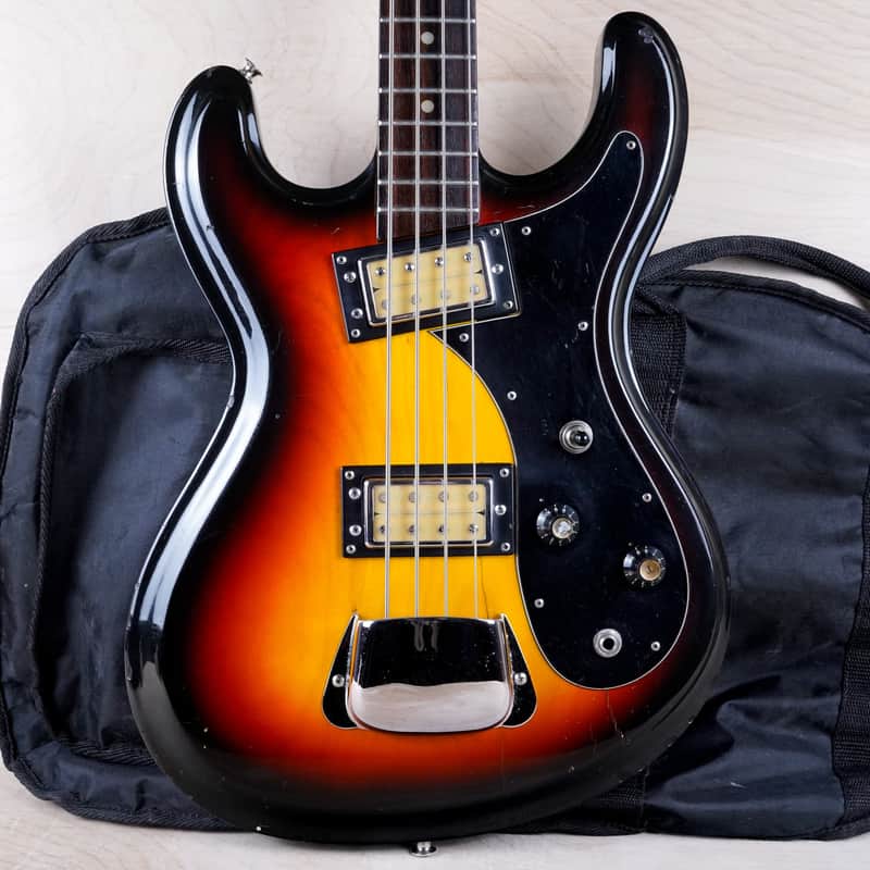 Univox Hi-Flier Phase 4 Bass MIJ 1970s Sunburst Vintage Japan w/ Bag image 1