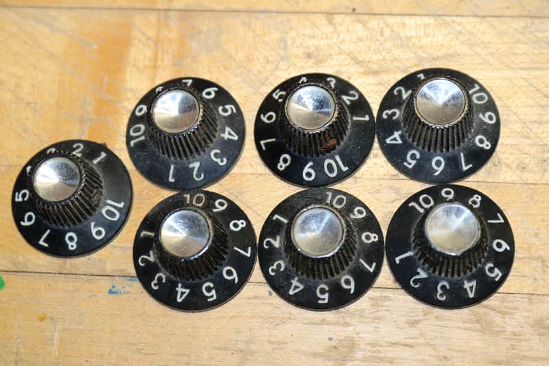 Vintage Original Fender Blackface Amp Control Knobs - Lot of 7 image 1
