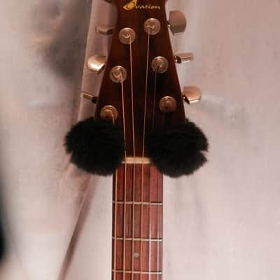 Ovation Sunburst Ultra Series Model 1511 Deep Bowl acoustic electric guitar with case used image 10