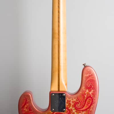 Fender  Telecaster Bass Pink Paisley Solid Body Electric Bass Guitar (1968), ser. #251376, original black tolex hard shell case. image 9