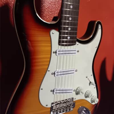 Fender Limited Edition Made in Japan Aerodyne Classic Stratocaster with Flame Maple Top 2019 - 3-Color Sunburst image 4