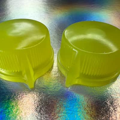 Knobably Large Pointer Knobs - Yellow/Blue Glow in the Dark (set of 2) image 2