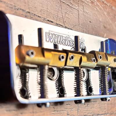 Wilkinson WTBS Chrome Short Telecaster bridge with compensated saddles image 2