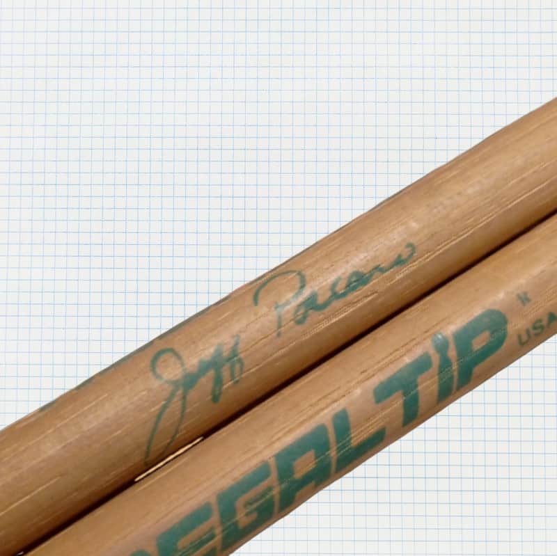 Regal Tip Rare and collectable Jeff Porcaro signature drum sticks 1988-1993 - Hickory image 1