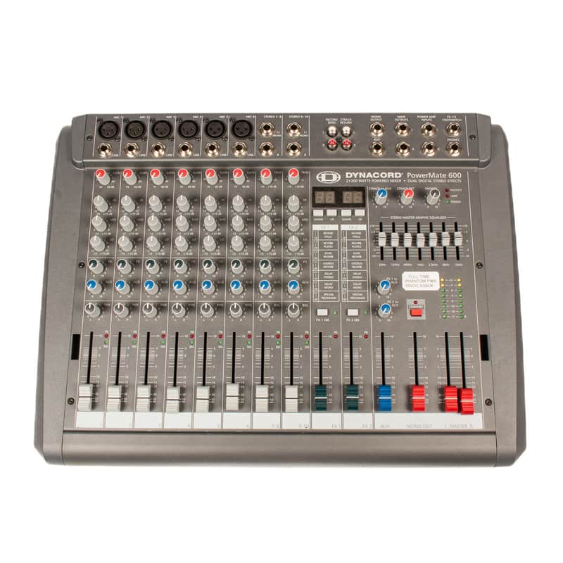 Dynacord - PowerMate 600 - 8-Channel Powered Mixer, FX, w/ Pelican