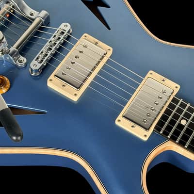 2026 Knaggs Chena Hollowbody LB with Bigsby & Lightning Bolt F-Holes ~ Pelham Blue image 5