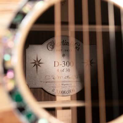 Martin Custom Shop D-300 Limited Edition 1 of 30 Acoustic Guitar - Natural with Hardshell Case image 24