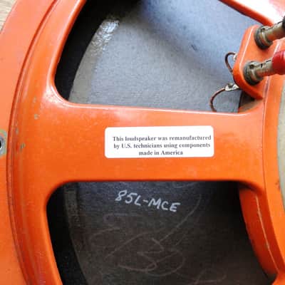 JBL D130F Orange Frame Fender Label Vintage 15" Speaker 8 ohm D130 D140 image 6