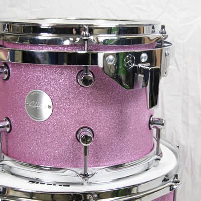Click Icon 4pc Maple Drum Set Satin Pink Sparkle Shell Pack 18 14 10 14 image 21