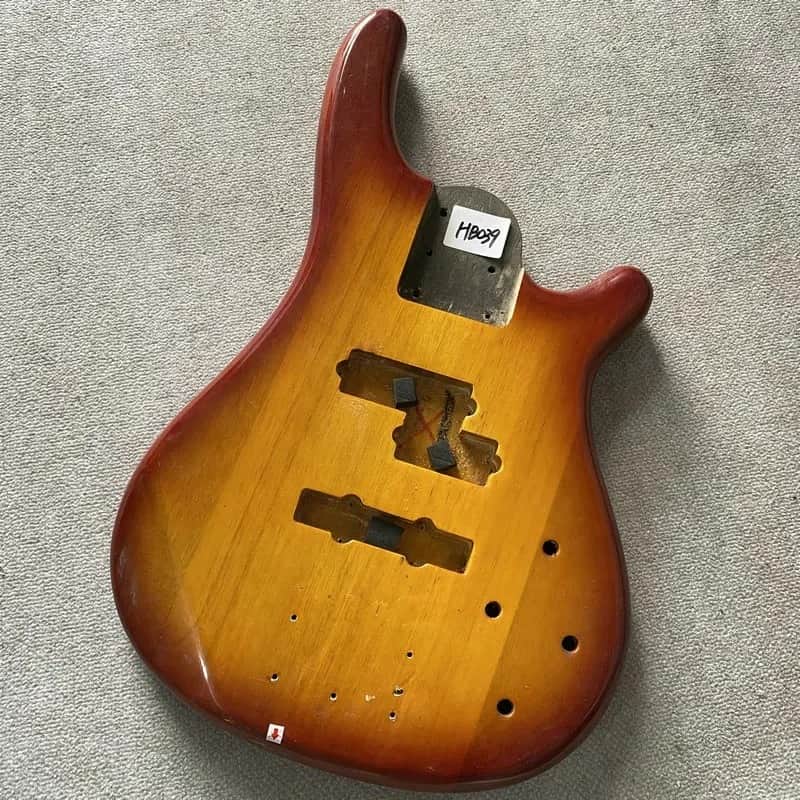 Sunburst 4 String Electric Bass Basswood Body image 1