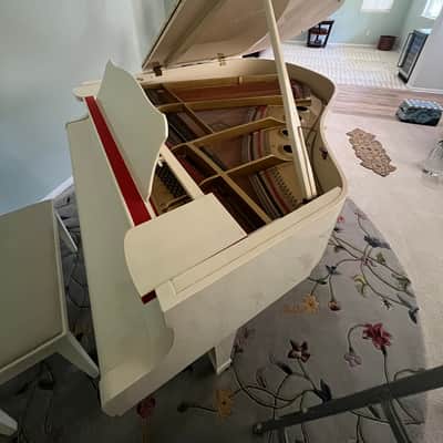 Yamaha G1 1978 - Polished white image 6