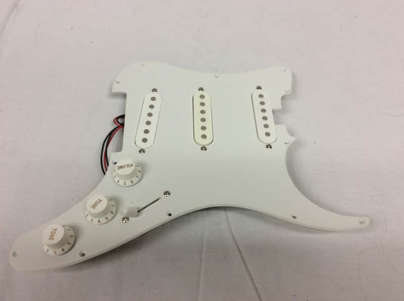 Stratocaster Style Loaded Pickguard White image 1