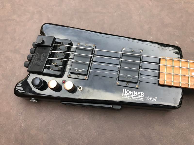 HOHNER B2A F1 ヘッドレス スタインバーガー フレットレス 1988 Hohner Steinberger B2A Headless Electric Bass Black w/ Preamp