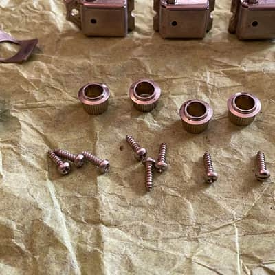 vintage FENDER 1980's parts tuners jack cup bushings screws for telecaster strat stratocaster image 7