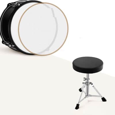Drum Set 16 inch 5-Piece, Junior Drum Kit for Beginners Kids Teenagers with Adjustable Throne and Cymbal, Pedal & Drumsticks, Metallic Black image 3