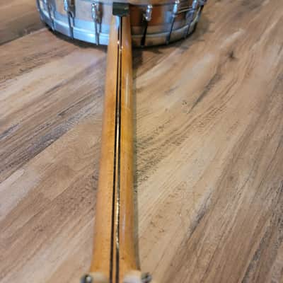 Lyon & Healy F Style 4 String Open Back Tenor Banjo Birds Eye Maple Un Cleaned But Solid image 14