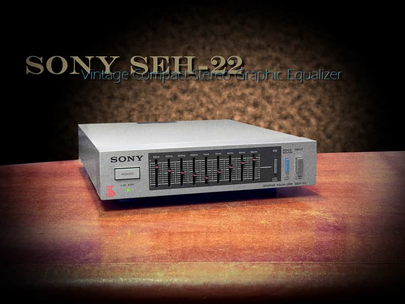 SONY SEH-22 🌈RaRe🌈 Vintage Compact Stereo Graphic Equalizer – 9-Band Thin-Line Japan Beauty image 1