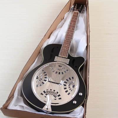 39 Inch Acoustic Electric Resonator Guitar, Laminated Spruce Top Body, Okoume Wood Neck image 7