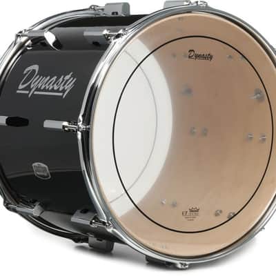 Dynasty Traditional Marching Tenor Drum - 16 inches x 14 inches Black image 2