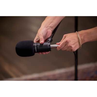 Zoom ZDM-1 Dynamic Podcasting Microphone with On-Stage Stands MS7701B Tripod Mic Stand and XLR Cable image 7
