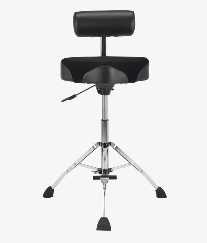 Gibraltar Tall Hydraulic 16” Cordura Saddle Stool w/ Backrest & Footrest - 9808H image 1