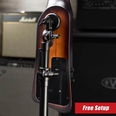 Ibanez Bass Workshop UB804 4-String Electric Upright Bass - Mahogany Oil Burst with Gig Bag image 2