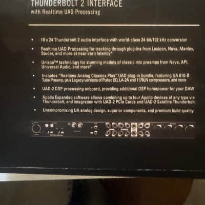 Universal Audio Apollo 8 QUAD Thunderbolt 2 Audio Interface 2010s - Black image 4