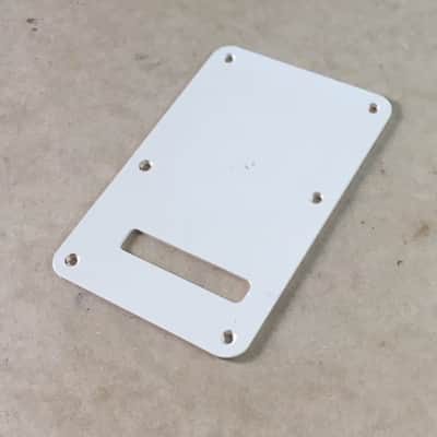 Vintage Fender Guitar Back Plate Tremolo Cover Strat 1 Ply Parchment NOS Relic image 2