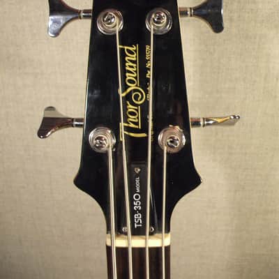 1983 ARIA Thorsound TSB-350 "Duran Duran" bass, Black/natural, gig bag image 2