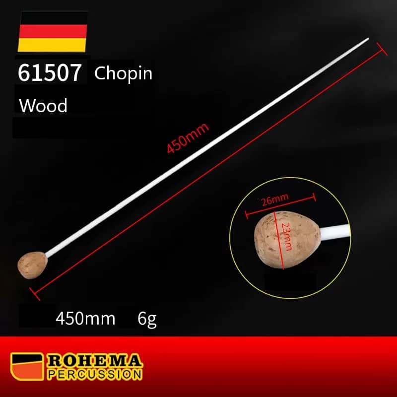Rohema Chopin Conductor Baton - German Hornbeam, Cork Handle, 450mm image 1