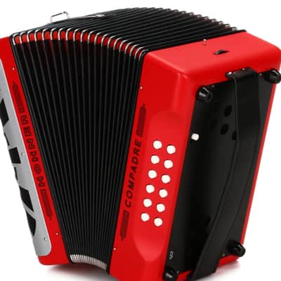 Hohner Compadre Diatonic Accordion - Keys of G/C/F - Red-NEW image 4
