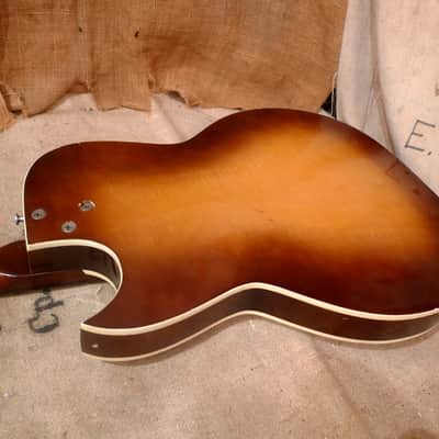 Kay Hollow Body Bass Guitar 1950's Sunburst image 12
