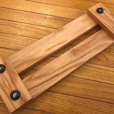 Wood Guitar Pedal Board. 18x6" Red Oak Mini Effects Pedalboard. image 4