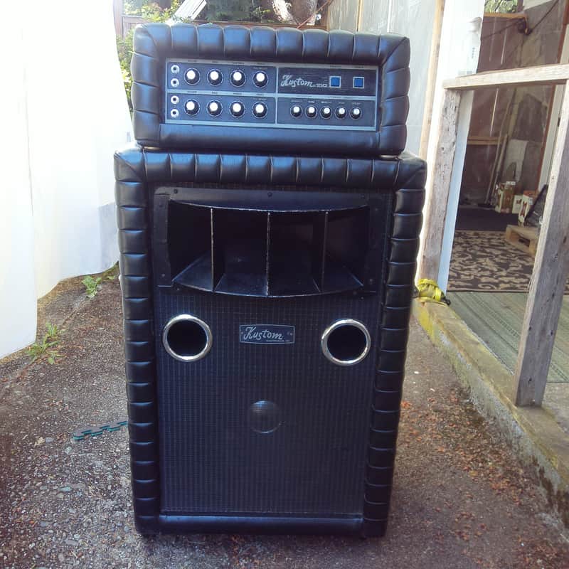 Kustom K150-2 amplifier and a 1G + 1H cabinet 1970s tuck and roll image 1