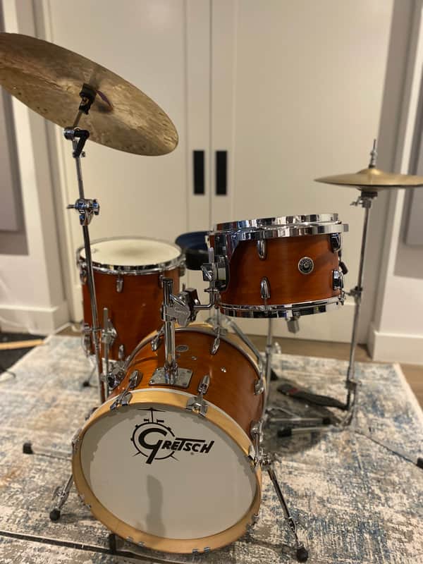 Gretsch Brooklyn Bop Kit (Jazz Sizes) 12/14/18/5x14 Satin Burnt Orange image 1