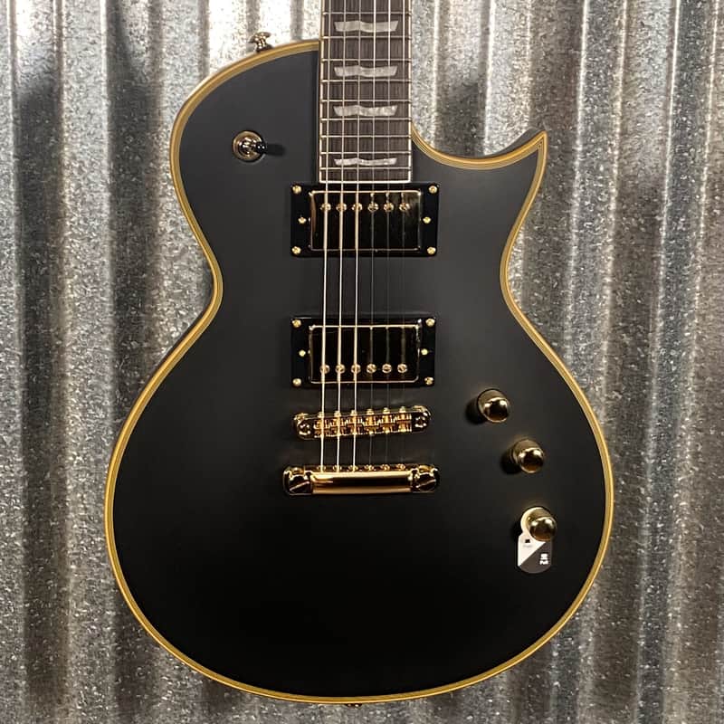 ESP LTD EC-1000 Vintage Black Seymour Duncan Guitar & Case #0674 Used image 1