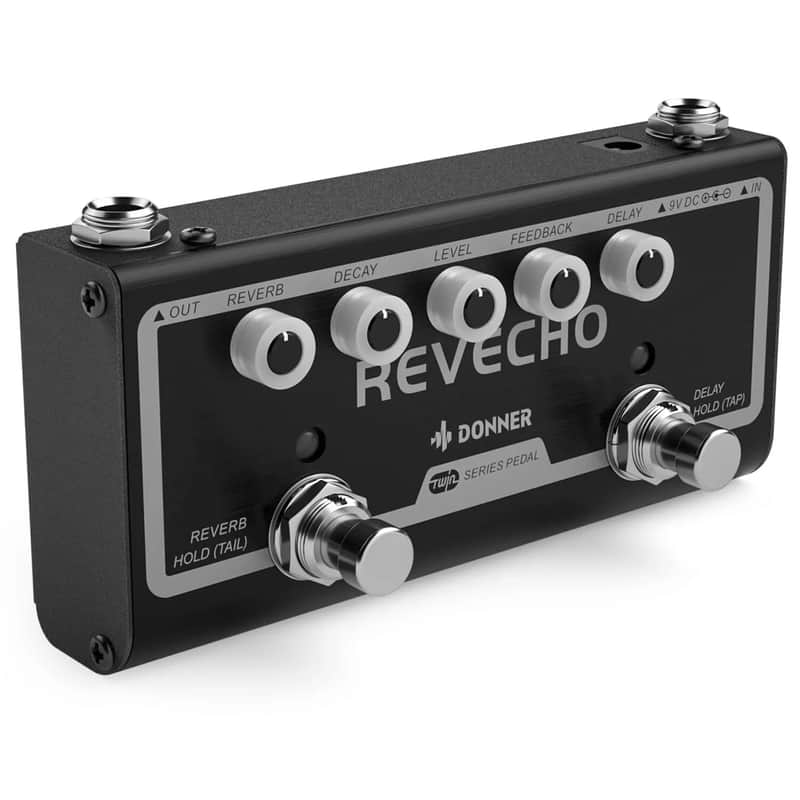 Donner Reverb Delay Pedal 2 in 1 Effects for Electric Guitar, Pedalboards image 1