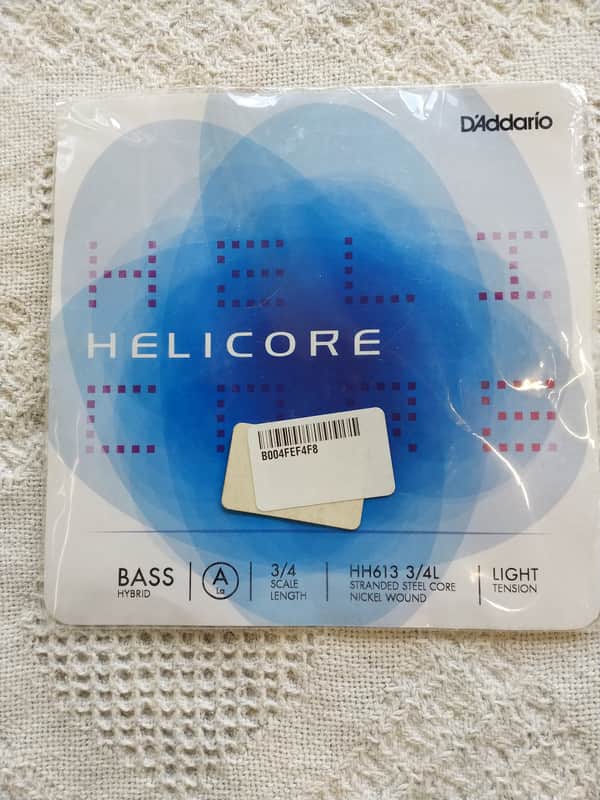 D'Addario Helicore Hybrid Bass Single A String, 3/4 Scale, Light Tension image 1