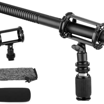 Super-Cardioid Shotgun Condenser Microphone with 24 48V Phantom Power for Camera Film image 1