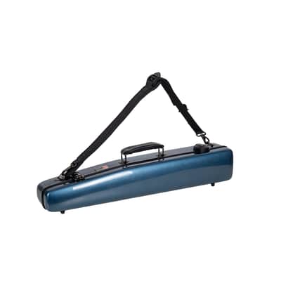 Crossrock Straight Soprano Saxophone Case, 100% Fiberglass Hardshell with TSA Lock, Blue image 2