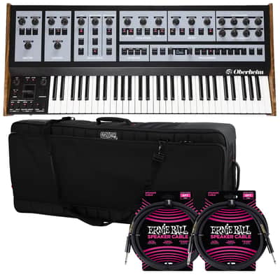 Oberheim OB-X8 8-voice Polyphonic Analog Synthesizer, Gator G-PG-61 Pro-Go, (2) ErnieBall 1/4 Bundle