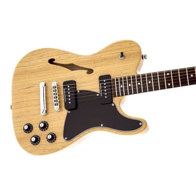 Fender Jim Adkins JA-90 Telecaster Thinline Electric Guitar, Laurel Fingerboard, Natural image 10