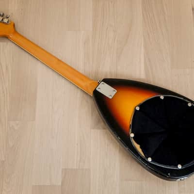 1960s Vox Mark VI Teardrop Vintage Electric Guitar Sunburst w/ Case, Eko image 15